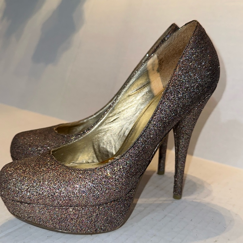 Bakers Glitter Platform Heels